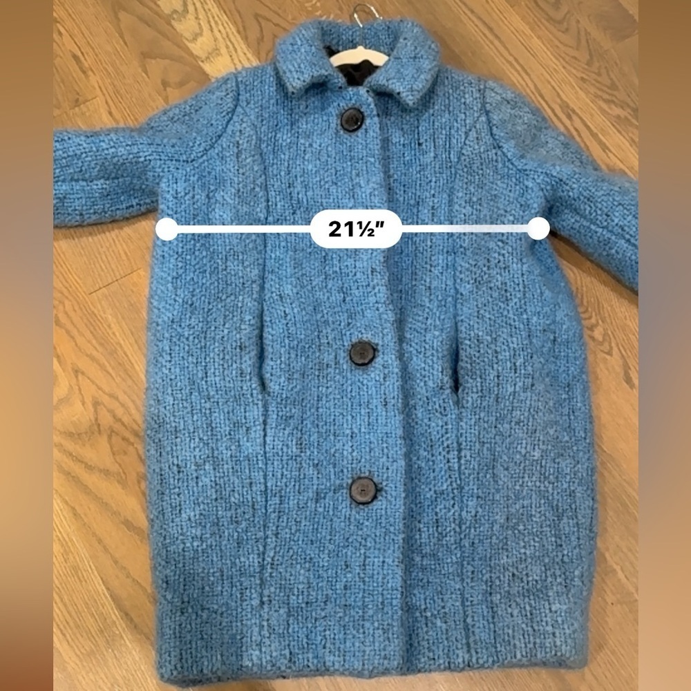VINTAGE jacket peacoat blue blazer women’s coat, button up, great condition M - Picture 6 of 7